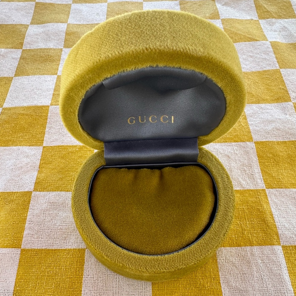 Gucci Yellow Velvet Jewelry Box
